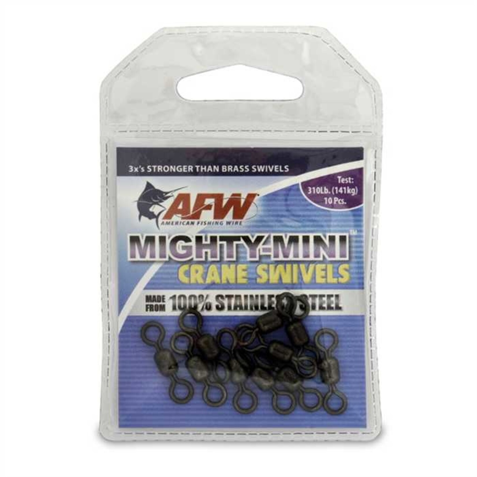 AFW Émérillon Afw Swivel Mighty-Mini 310Lbs Black 10/Pqt