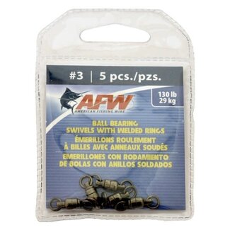 AFW AFW Ball Bearing Swivel 130Lbs Black 5/Pkg