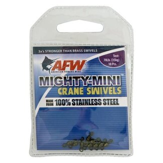 AFW AFW Mighty-Mini Swivels 78Lbs Black 10/Pkg