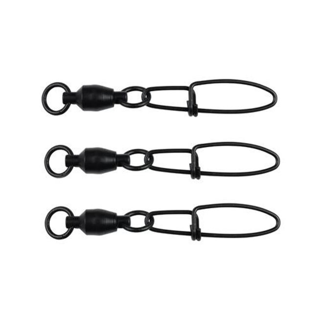 Émérillons Berkley Cross-Lok Snap/Swivel #3 Black 3/Pqt