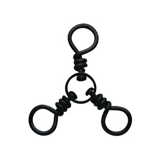 EAGLE CLAW Eagle Claw Swivel Snap #6 with 3 Attachments, Black, 6/Pkg