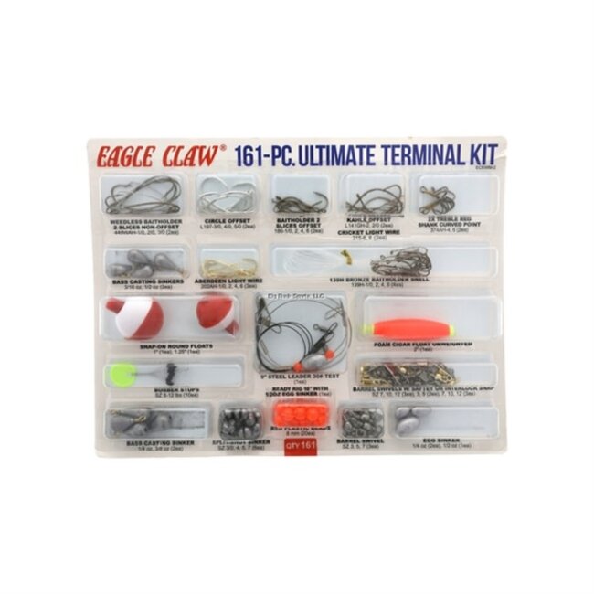 Ensemble Assorti Eagle Claw Terminal Ultime Kit 161 Pcs