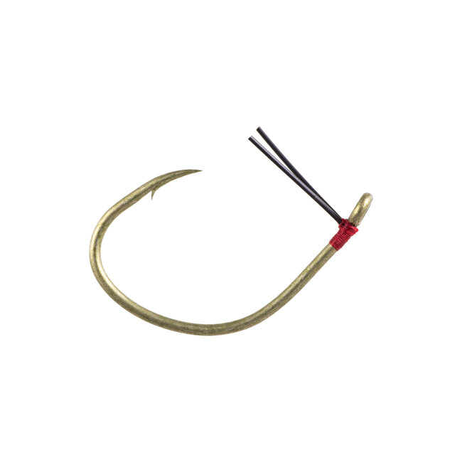 Owner Wacky Weedless Hook #1/0 Dark Green 4/Pkg