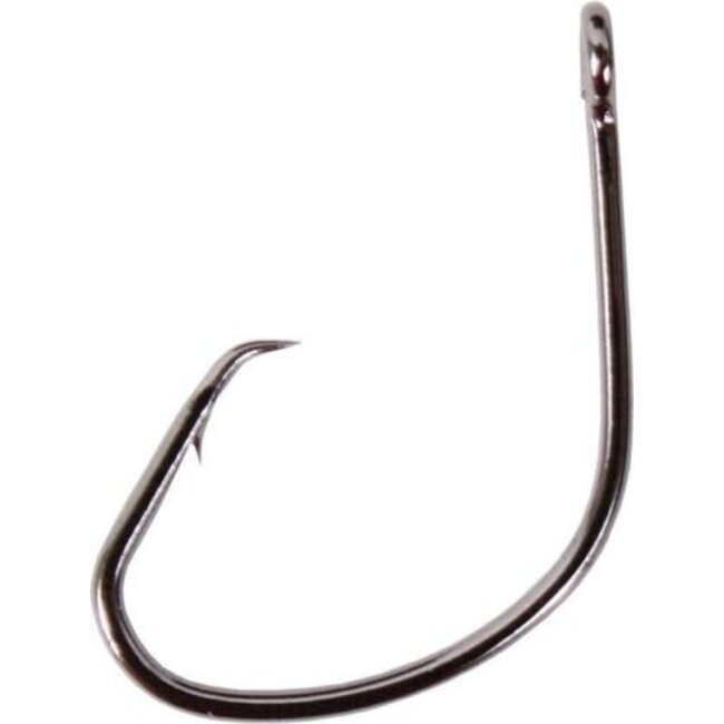 Owner Tournament Mutu Light Circle Hook #2 Black Chrome 8/Pkg