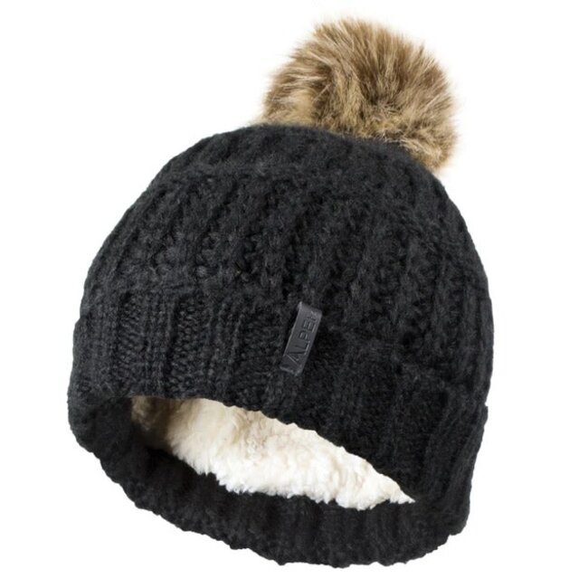 Tuque Alper Grenoble À Pompom Femme Noir