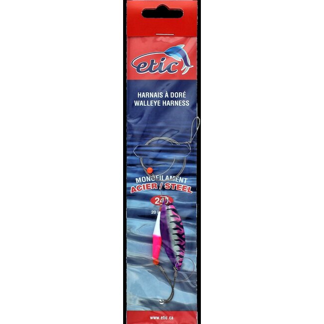 Etic Willow Leaf Walleye Harness Steel 24" #4 20Lbs
