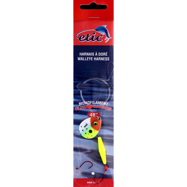 Etic Walleye Harness with Colorado Spoon #4 48" 20 Lbs