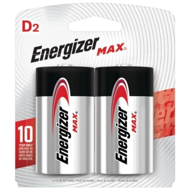 Energizer Max D Batteries 2/Pkg