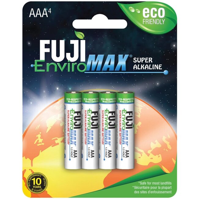 Fuji EnviroMAX AAA Batteries 4/Pkg