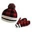 JACKFIELD Jackfield Tuque and Mitten Set Women's Checkered Red/Black
