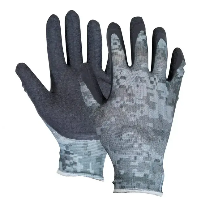 Jackfield Polyester Gloves with Latex Palm Camouflage