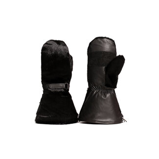 BILODEAU Bilodeau Seal Fur Long Mittens Black