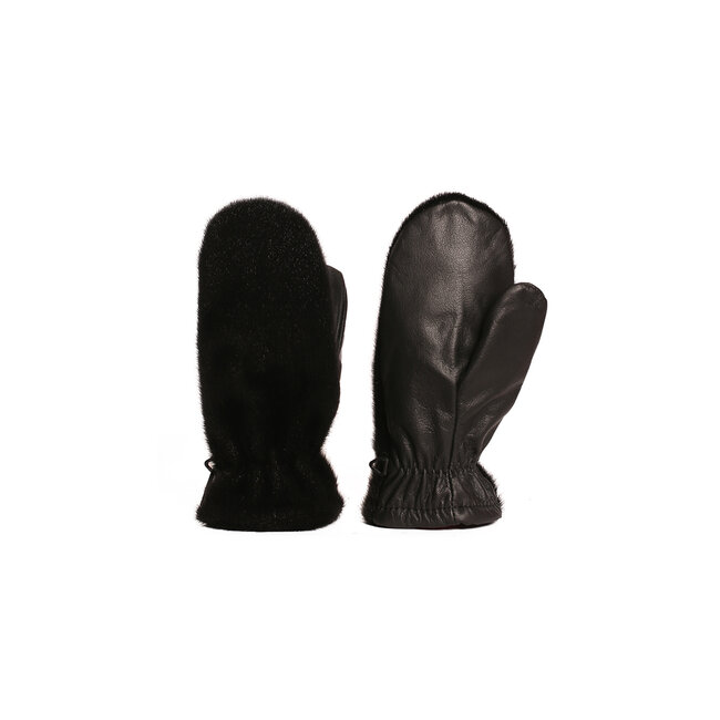Bilodeau Urban Seal Fur Mittens Black