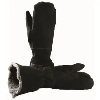 GKS Mitaines Gks En Cuir Fendu Homme Noir