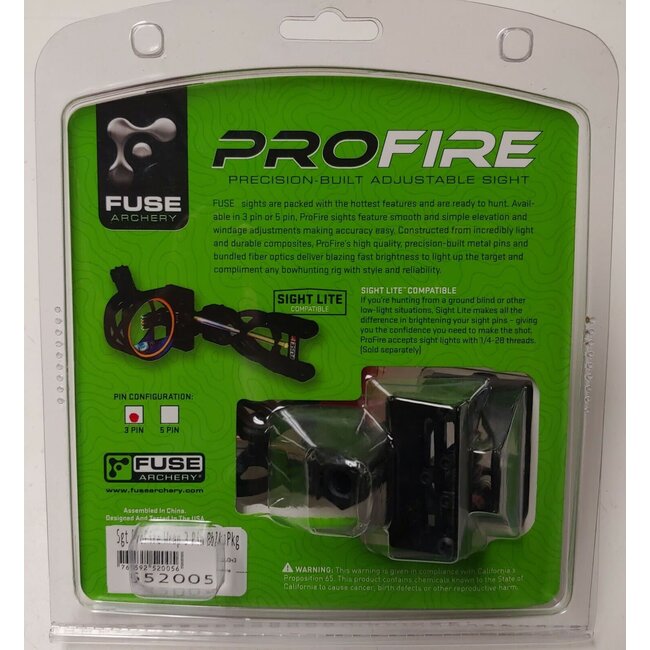 Mire Fuse Archery Profire Réglable À 3 Points Noir