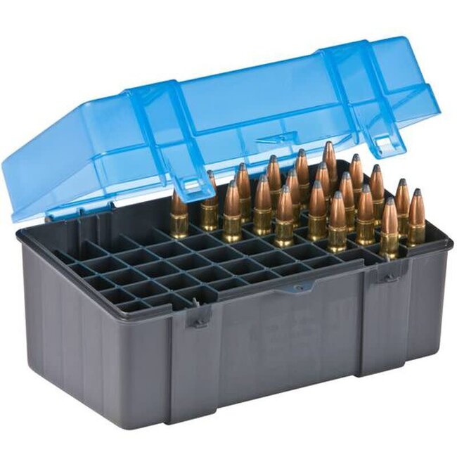 Plano Hard Case for 50 Rifle Rounds Blue/Grey