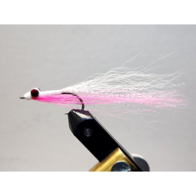 Clouser Minnow Fly White Pink #2
