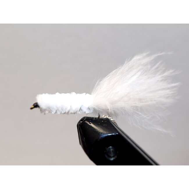 Fly White Worm Hook #10