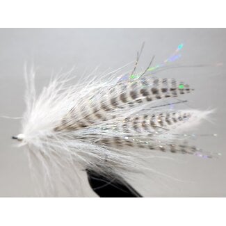 Deceiver Fly White Grizzly Hook 3/0