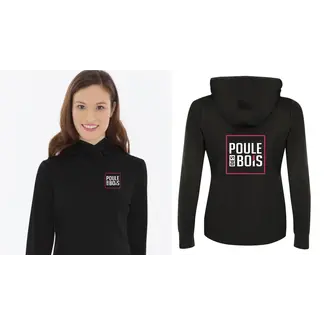 POULE DES BOIS Poule Des Bois Hoodie Black Pink Logo