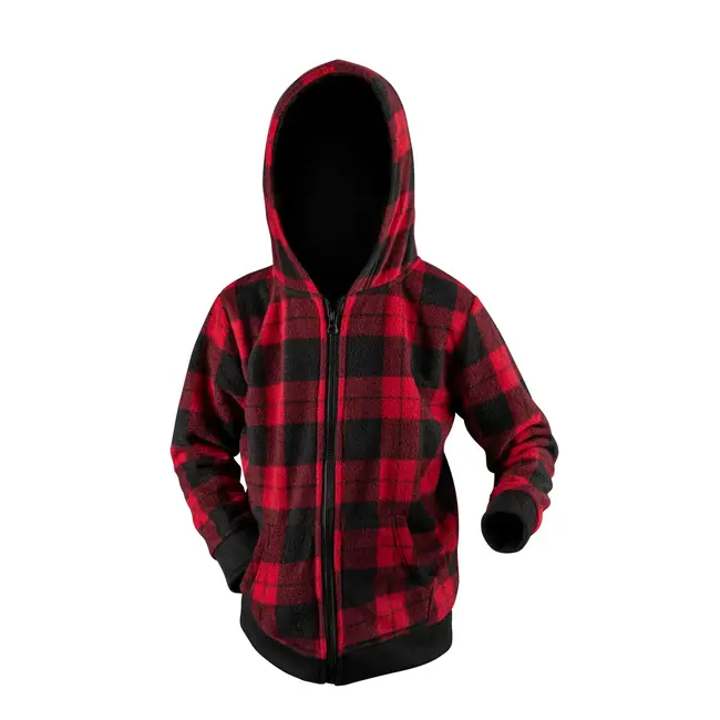 Chandail À Capuchon Alper À Carreaux Junior Rouge/Noir