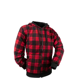 ALPER Alper Plaid Hoodie for Men Black/Red