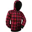 Alper Plaid Hoodie for Men Black/Red