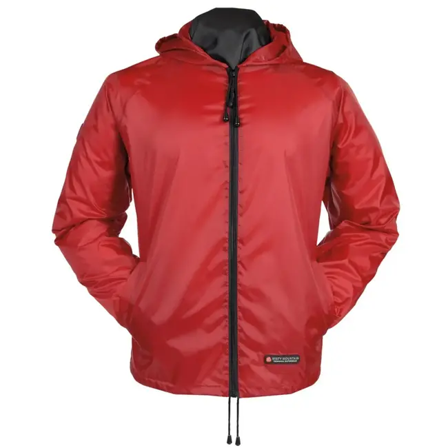 Misty Mountain Ultralight Rain Jacket Packer Shell Men's Red