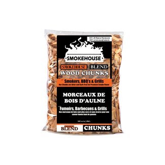 SMOKEHOUSE Smokehouse Blend Wood Chunks for Smokers BBQs, & Grills 3.96L