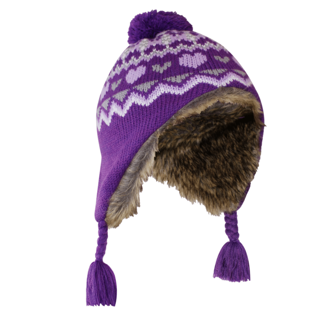 Tuque Jackfield Avec Fourrure Synthétique Enfant Mauve