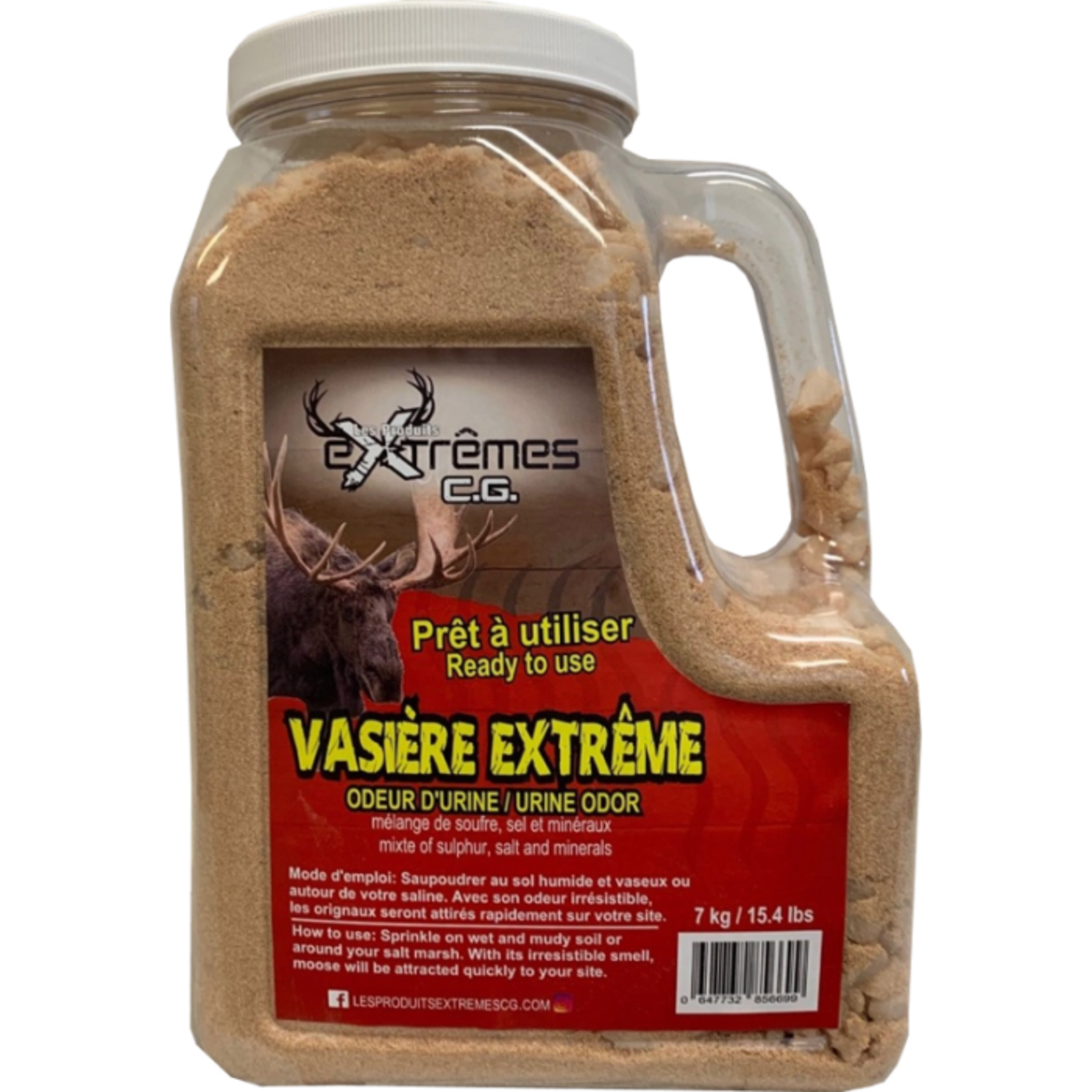 LES PRODUITS EXTRÊMES C.G Vasière Extrême C.G Avec Odeur D'Urine D'Orignal 7Kg