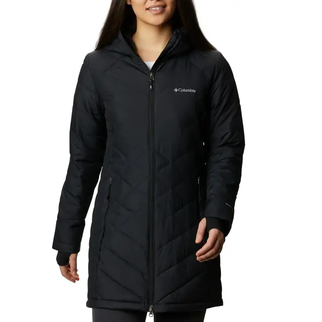 Manteau D'Hiver Columbia Heavenly Long Avec Capuchon Femme Noir