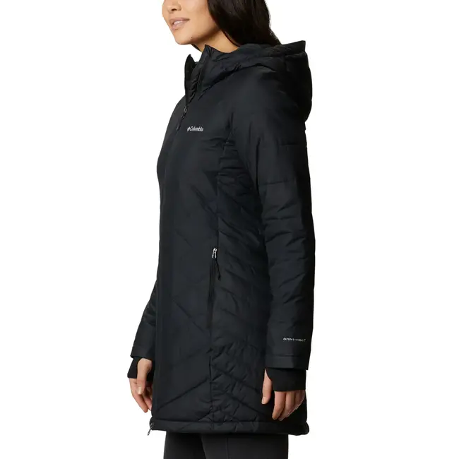 Manteau D'Hiver Columbia Heavenly Long Avec Capuchon Femme Noir