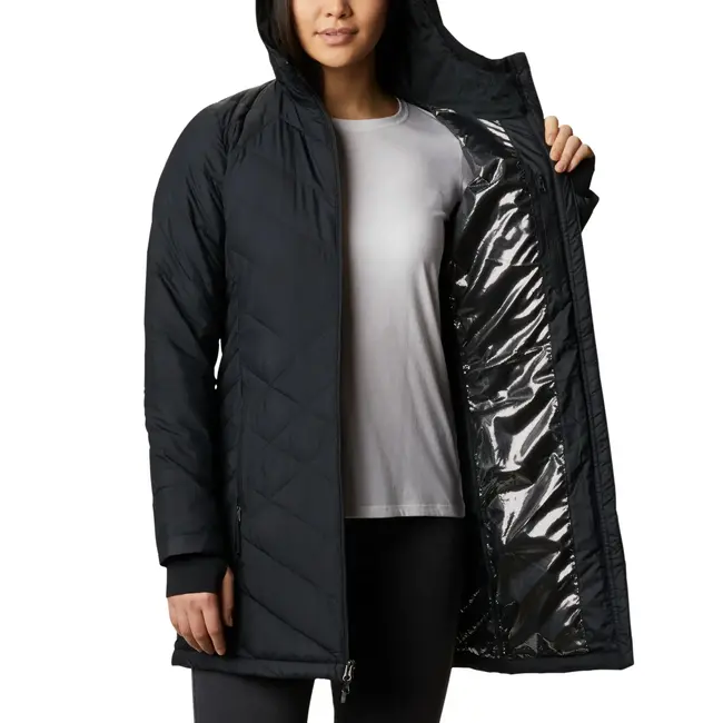Manteau D'Hiver Columbia Heavenly Long Avec Capuchon Femme Noir