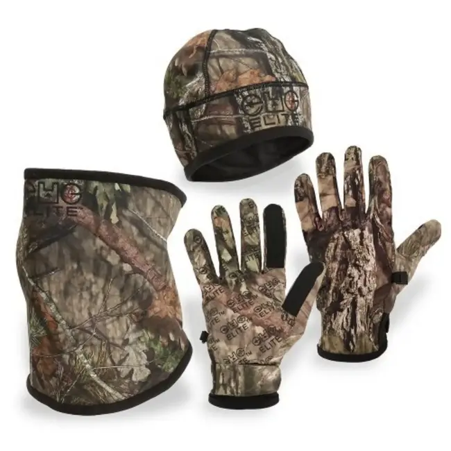Mossy Oak Gloves, Beanie, Neck Gaiter Tripack Men's