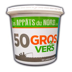 Appâts du Nord 50 Gros Vers De Terre