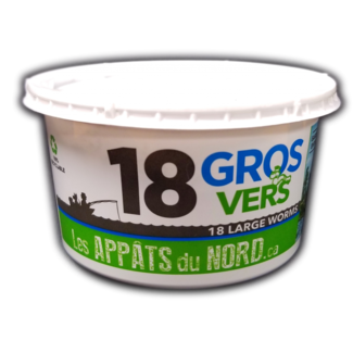 Appâts du Nord 18 Gros Vers De Terre