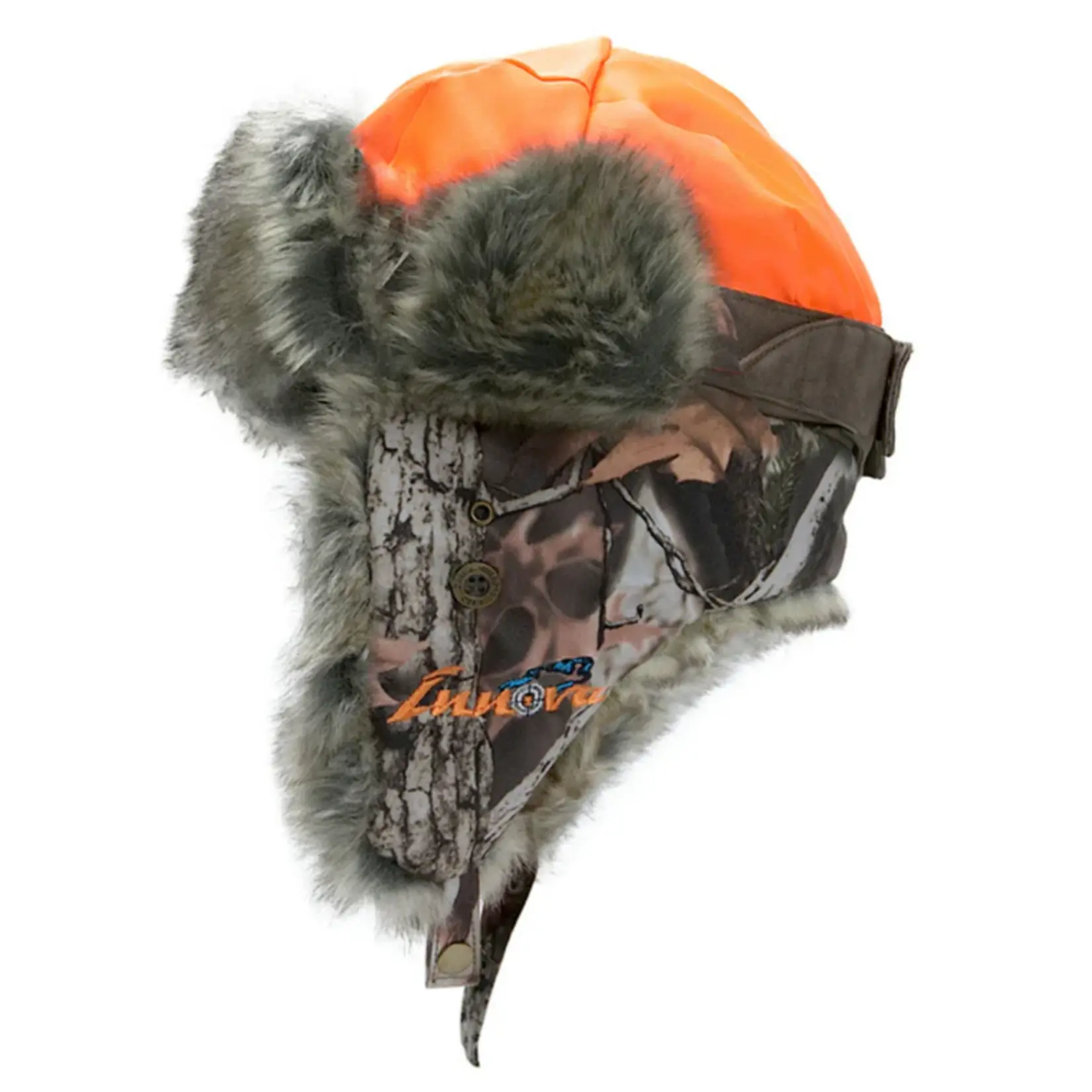 Chapeau Innova Réversible Boonie Trapper Homme Camouflage/Orange Xl