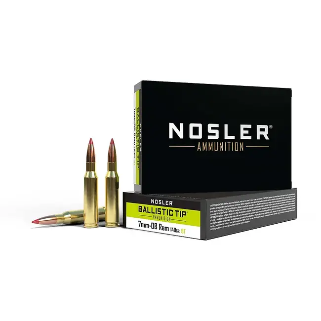 Nosler Ballistic Tip Ammunition 7Mm-08 Rem 140Gr. Bt