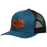 BUCK KNIVES Casquette Buck Knives Trucker Leather Patch Bleu/Noire