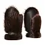 BILODEAU Bilodeau Natural Beaver Fur Short Mittens Unisex