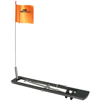 PRONATURE Pronature Tip-Up Ice Fishing Rig with Measurement Black