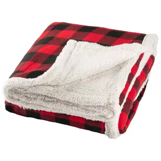 PRONATURE Pronature Fleeced Lined Blanket Red And Black Plaid