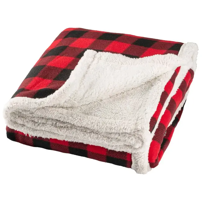 Pronature Fleeced Lined Blanket Red And Black Plaid