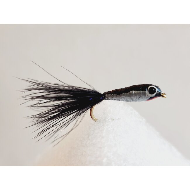 Mouche Plombée Black Silver Minnow Hameçon #8 1/32 Oz