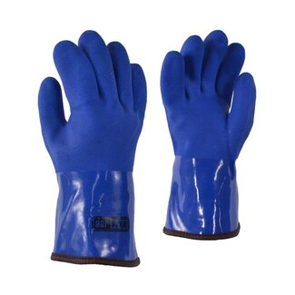 10-4 JOB 10-4 Job  Lined Pvc Gloves Rough Blue
