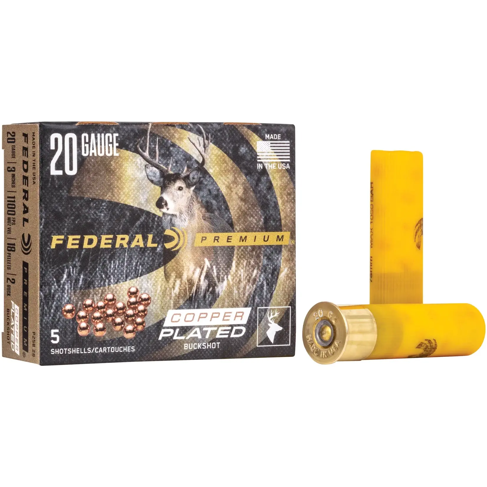 FEDERAL Munitions Federal Premium Copper Plated Buckshot Cal. 20 3'' #2