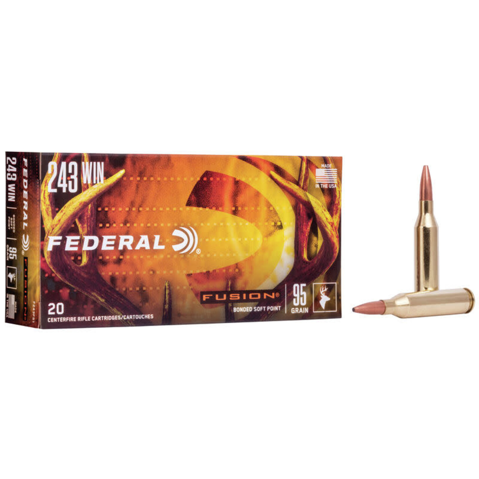 FEDERAL Munitions Federal Fusion Cal.243Win 95Gr