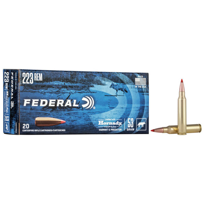 Federal Varmint & Predator Ammunition Cal.223 Rem 53Gr V-Max.