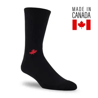 J.B. FIELD'S Bas J.B Field Athletic ''Canadian Maple Leaf'' En Bambou Noir